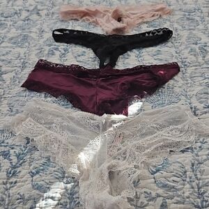 Victoria's Secret Lace Panties - Pink, Black, Burgundy, White